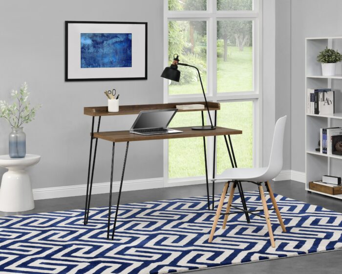 Dorel Haven Retro desk in Black / distressed gray oak / Espresso / walnut-19574