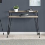 Dorel Haven Retro desk in Black / distressed gray oak / Espresso / walnut-19580