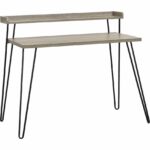 Dorel Haven Retro desk in Black / distressed gray oak / Espresso / walnut-0