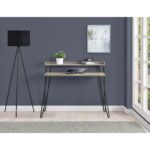 Dorel Haven Retro desk in Black / distressed gray oak / Espresso / walnut-19579