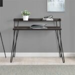 Dorel Haven Retro desk in Black / distressed gray oak / Espresso / walnut-19584