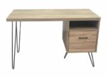 Dorel Landon desk in distressed grey oak-0