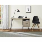 Dorel Landon desk in distressed grey oak-19589