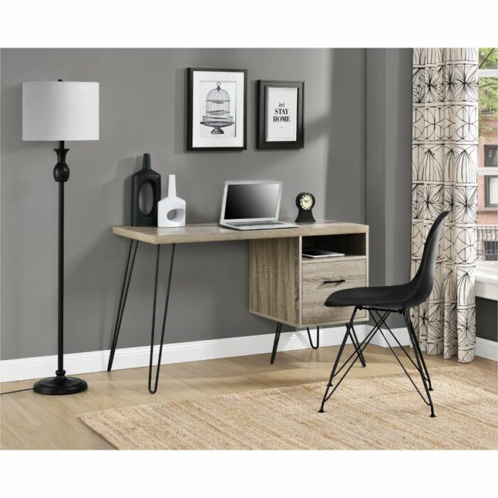 Dorel Landon desk in distressed grey oak-19588