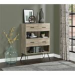 Dorel Landon Bookcase in distressed grey oak-19600