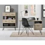 Dorel Landon Bookcase in distressed grey oak-19594