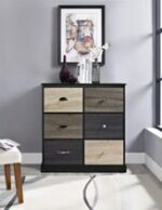 Dorel Mercer 6 door storage cabinet in black or white-19633