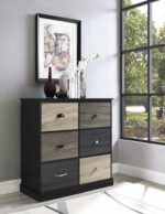 Dorel Mercer 6 door storage cabinet in black or white-19626