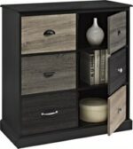 Dorel Mercer 6 door storage cabinet in black or white-19631