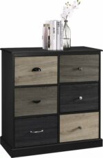Dorel Mercer 6 door storage cabinet in black or white-19630