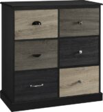 Dorel Mercer 6 door storage cabinet in black or white-0