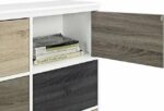 Dorel Mercer 6 door storage cabinet in black or white-19628