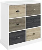 Dorel Mercer 6 door storage cabinet in black or white-19622