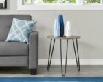 Dorel Owen Round End table Walnut or Rustic Oak-19836