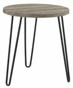 Dorel Owen Round End table Walnut or Rustic Oak-0