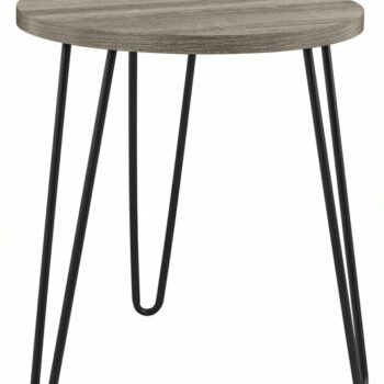 Dorel Owen Round End table Walnut or Rustic Oak-0