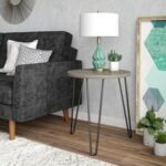 Dorel Owen Round End table Walnut or Rustic Oak-19835