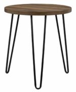 Dorel Owen Round End table Walnut or Rustic Oak-19832