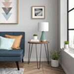 Dorel Owen Round End table Walnut or Rustic Oak-19829
