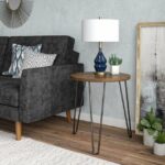 Dorel Owen Round End table Walnut or Rustic Oak-19837