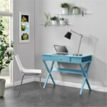 Dorel Paxton Campaign Desk in Black / Red / Blue / White / Grey-19876
