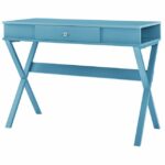 Dorel Paxton Campaign Desk in Black / Red / Blue / White / Grey-19888
