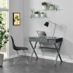 Dorel Paxton Campaign Desk in Black / Red / Blue / White / Grey-19872