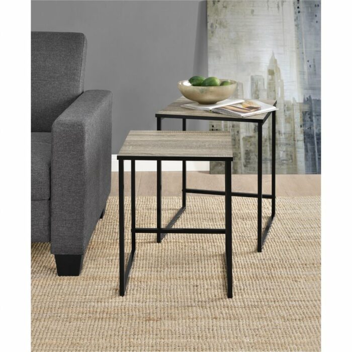 Dorel Stewart Nesting in Distressed Grey Oak or White and grey-19902