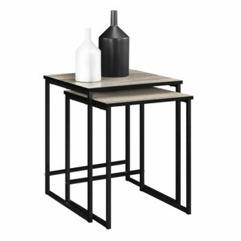 Dorel Stewart Nesting in Distressed Grey Oak or White and grey-0