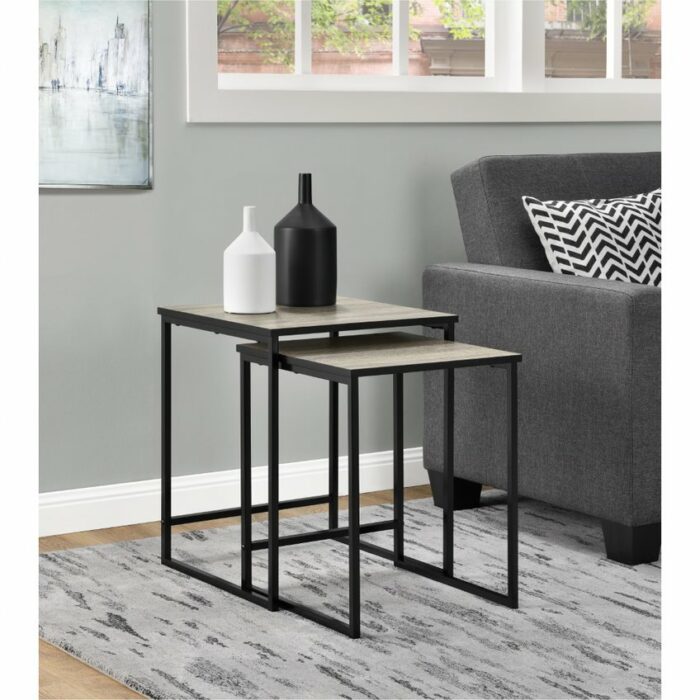 Dorel Stewart Nesting in Distressed Grey Oak or White and grey-19900