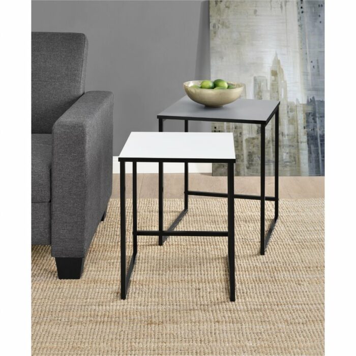 Dorel Stewart Nesting in Distressed Grey Oak or White and grey-19905