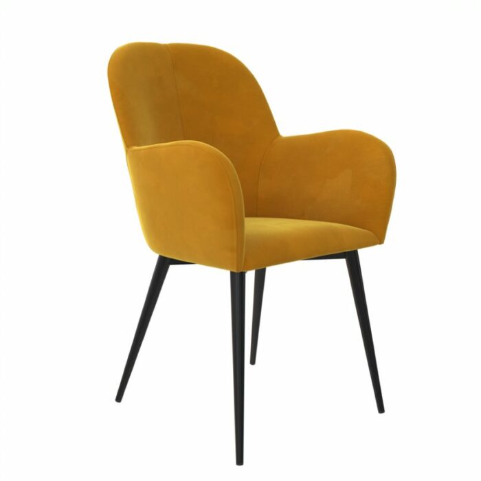 Dorel Fitz Accent chair in Silver Grey, Deep Red, Mustard or Green velvet-0
