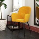 Dorel Fitz Accent chair in Silver Grey, Deep Red, Mustard or Green velvet-21991