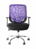 Alphason Atlanta office chair Black Grey & Purple-19070