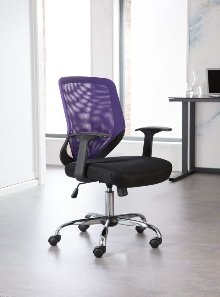 Alphason Atlanta office chair Black Grey & Purple-19069