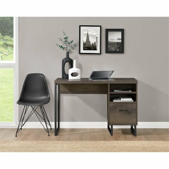 Dorel Candon Desk in medium brown-19114