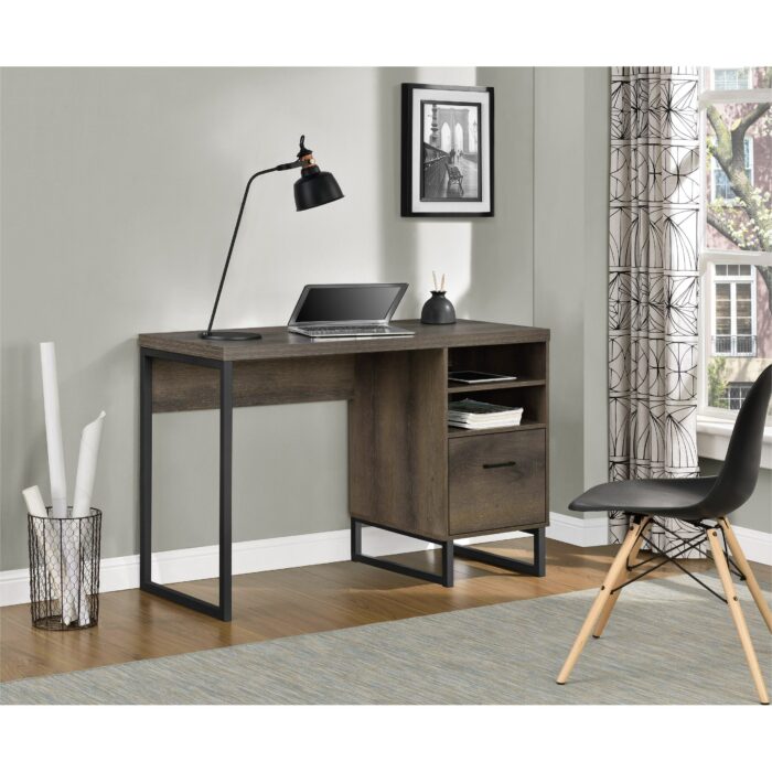 Dorel Candon Desk in medium brown-19110