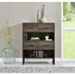Dorel Candon bookcase in medium brown-19117
