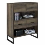 Dorel Candon bookcase in medium brown-0