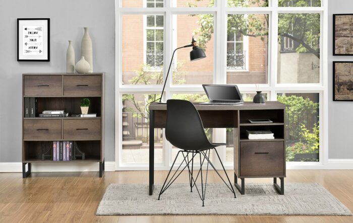 Dorel Candon bookcase in medium brown-19120
