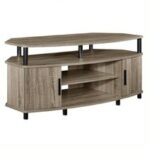 Dorel Carson corner tv stand in espresso/ sonoma oak/ two-tone-19126