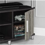 Dorel Carson corner tv stand in espresso/ sonoma oak/ two-tone-19124