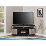 Dorel Carson corner tv stand in espresso/ sonoma oak/ two-tone-19128