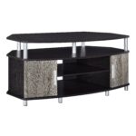 Dorel Carson corner tv stand in espresso/ sonoma oak/ two-tone-19131