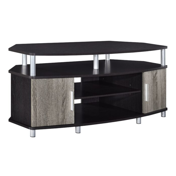 Dorel Carson corner tv stand in espresso/ sonoma oak/ two-tone-19131