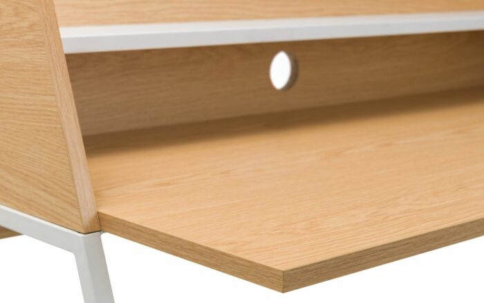 Julian Bowen Palmer Home Office Desk Oak & White-20246