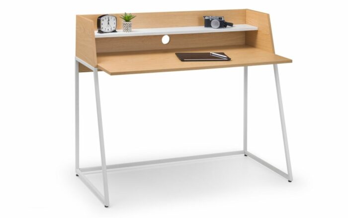 Julian Bowen Palmer Home Office Desk Oak & White-0