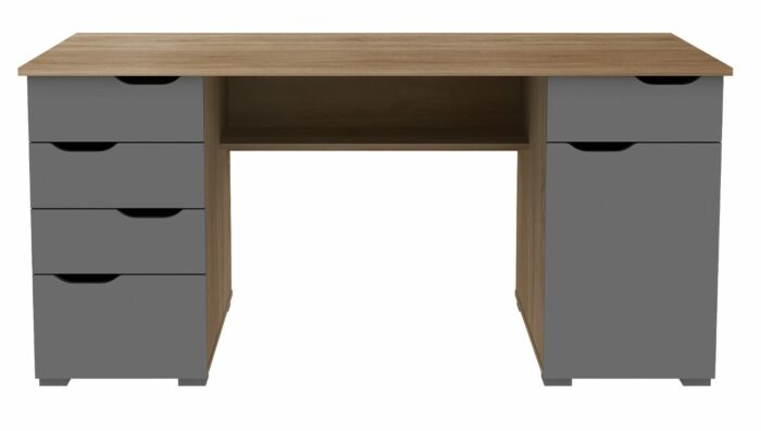 Alphason Kentucky Contemporary Desk in 3 Colours, White,Dk Oak & White or Lt Oak & Grey -20355
