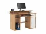 Alphason Albany Computer Desk with Storage - Beech & White-20332