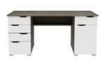 Alphason Kentucky Contemporary Desk in 3 Colours, White,Dk Oak & White or Lt Oak & Grey -20352